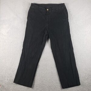 Bills Khakis Corduroy Pants Mens 36 (35x30) Black Cotton Straight USA Grandpa